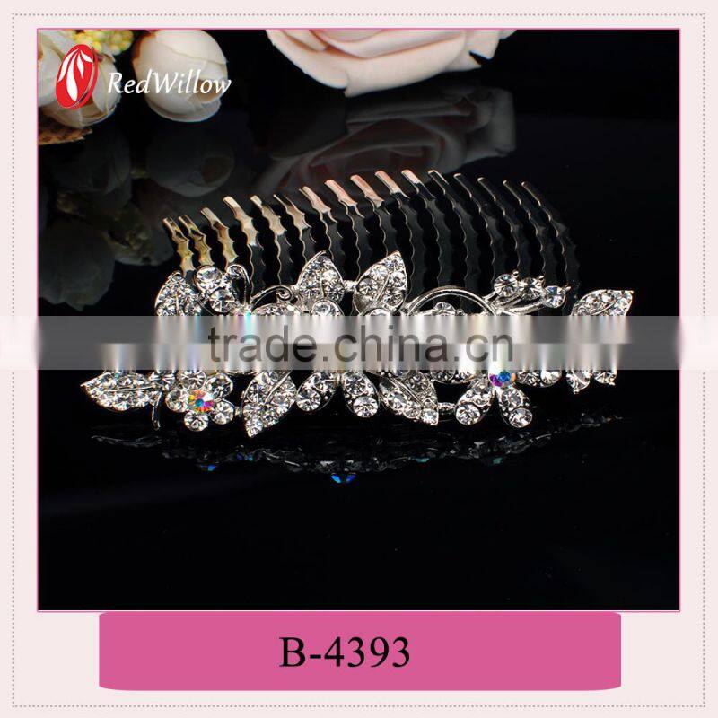 2015 New design low price rhinestone bridal hair combs