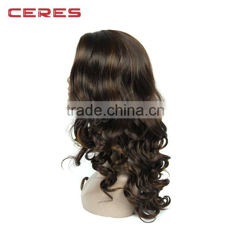 Wholesale 7A Full Lace Human Hair Wigs Natural Color Glueless Full Lace Wig With Baby Hair