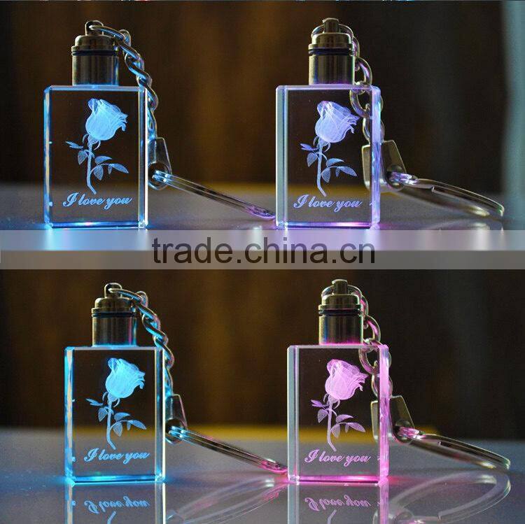 cheap wholesale glass crystal souvenir keychains gift