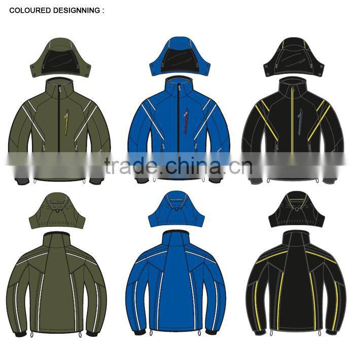 2016 New Design Colour Contrast Mens Padded Ski Jacket