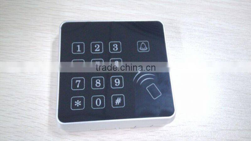 Door Access Control System with touching keypad password controller and card reader with doorbell function for office use