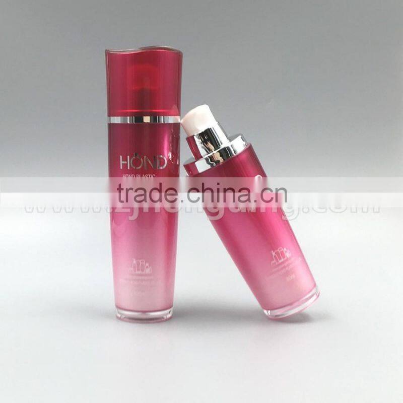 15ml 30ml 50ml 80ml 120ml acrylic cosmetic lotion bottle;lotus leaf shape lotion bottles for skin care