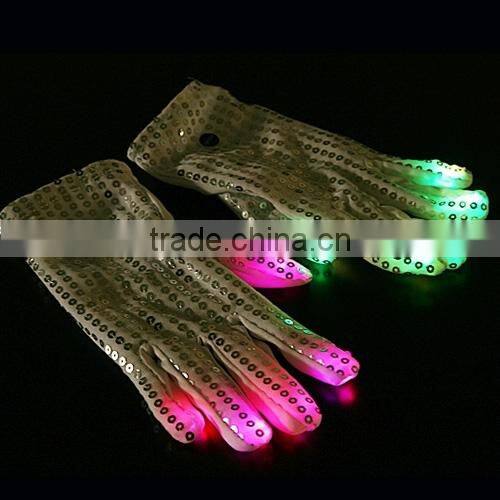 2016 Fashional promotion gift female Flashing Led Gloves For Dancing Party,Halloween Carnival