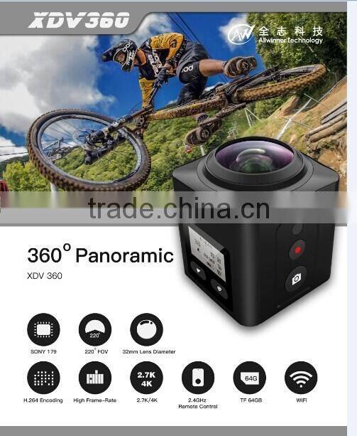 2016 new google 360 degree camera sport action camera high resolution hidden camera