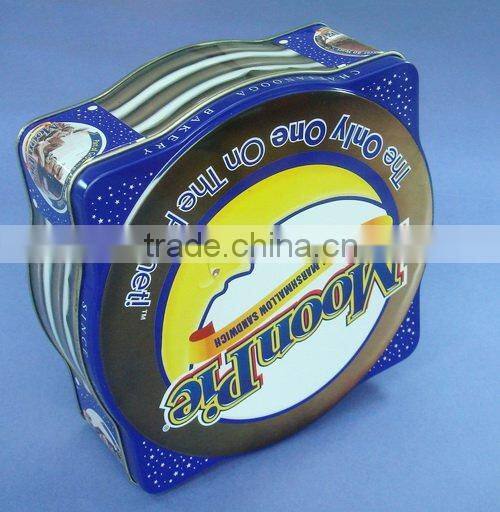 Cute chocolate packing tin box tin can