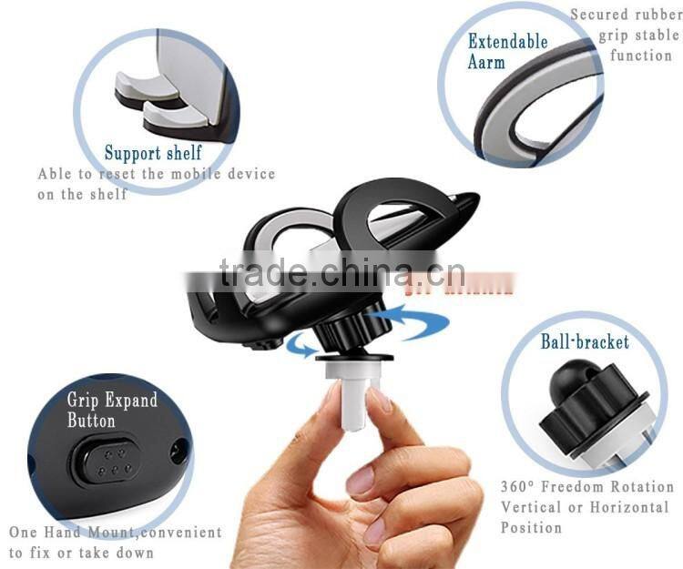 2016 New mobile phone car mount air vent smartphone stand phone holder