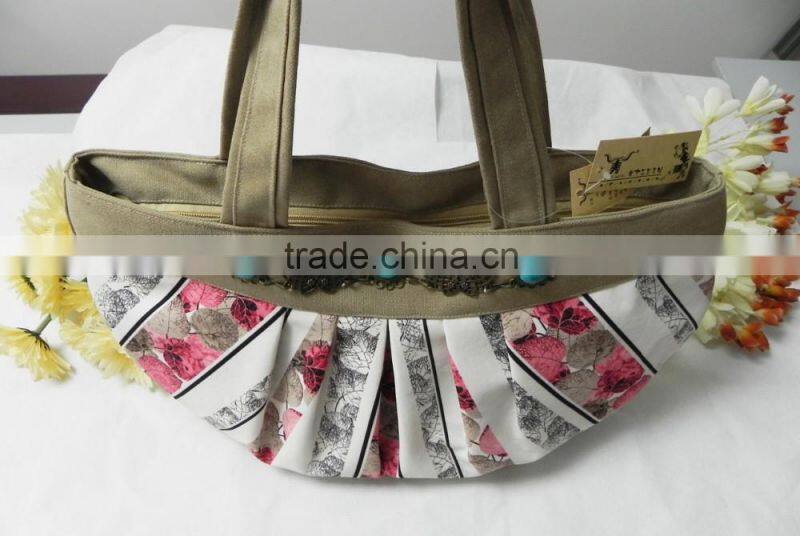 Colorful Antique Copper Flower Design Handbag for Promotion