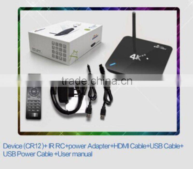 Cloudnetgo CR12S set top box 4K Android Box 2GB/8GB Kodi Dual band 2.4G/5G wifi Full HDD Media Player