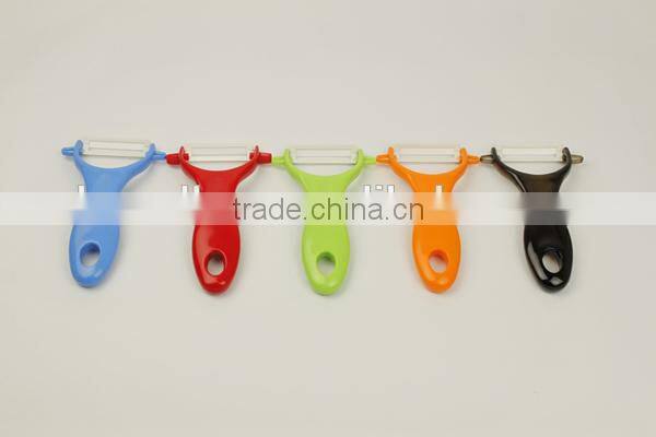Ceramic Peeler with various optional colors, vegetable and fruit peelers with ABS or PP hanlde for kitchen use