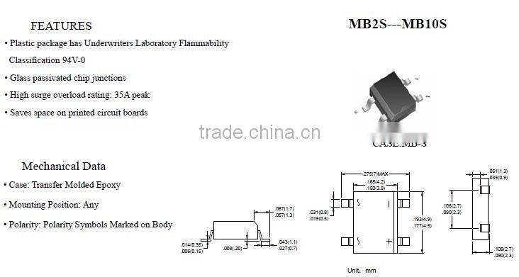 1000V SMD Bridge Rectifier DIODE MB10S