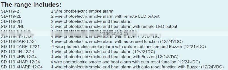 EN54 Certificated Analogue Addressable Combined Smoke and Heat Detector