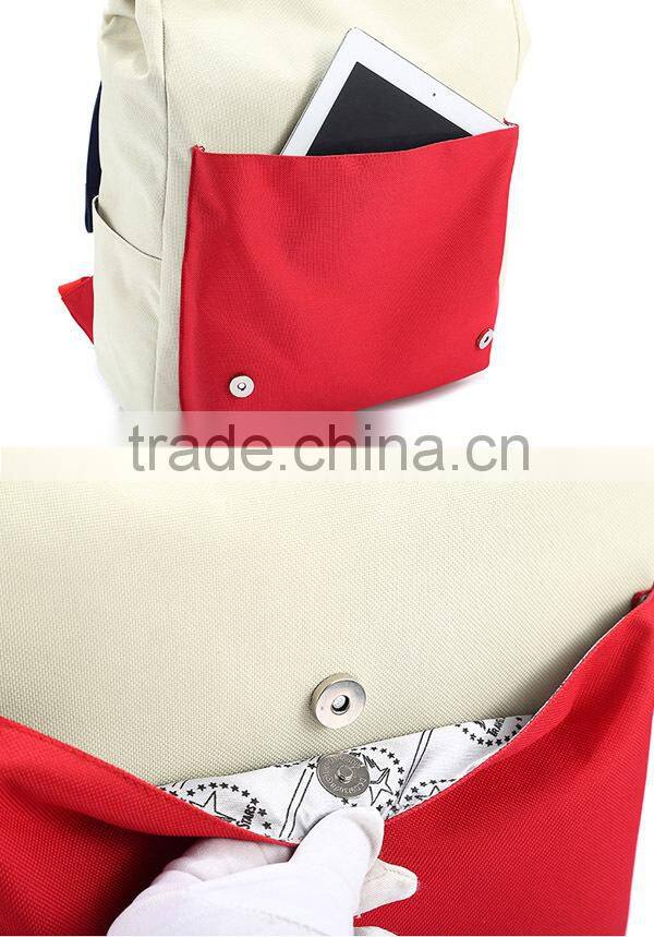 pink camping canvas school backpack 2014 for girl