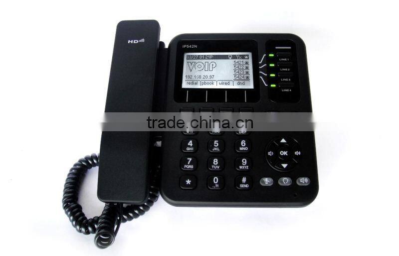 IP542N Best Buy 4 Line WiFi Wireless Hotel IP Phone With RJ45