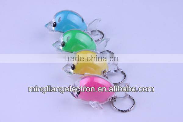 Funny LED Dolphin Keychain with light