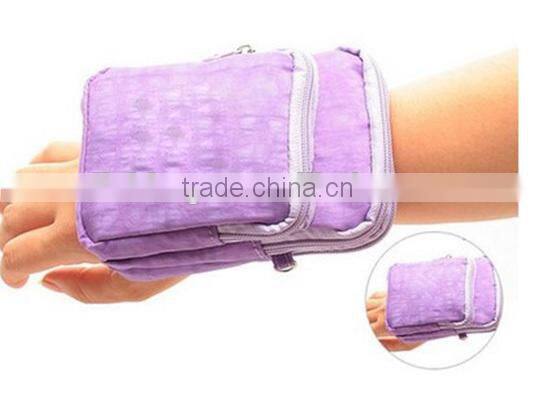 Leisure Multi-layer Crossbody Cell Phone Bag with Wrist Band and Strap