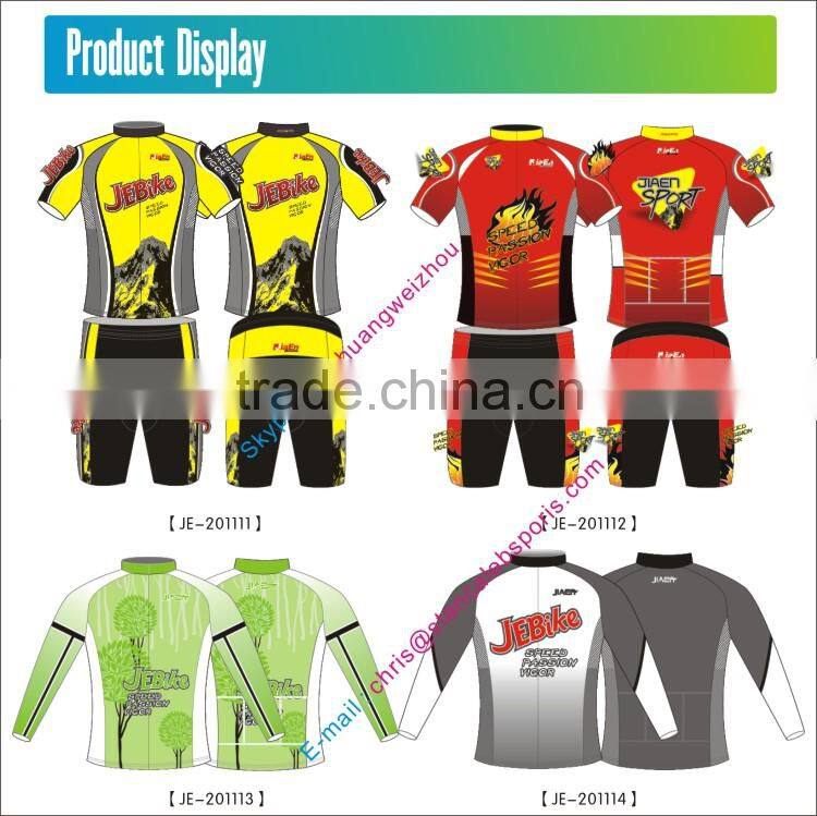 Customed Top-flight plain cycling jersey Sublimation Printing wear for team