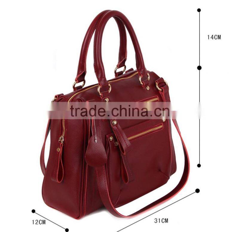 wholesale china factory leather handbag big woman handbag 2016