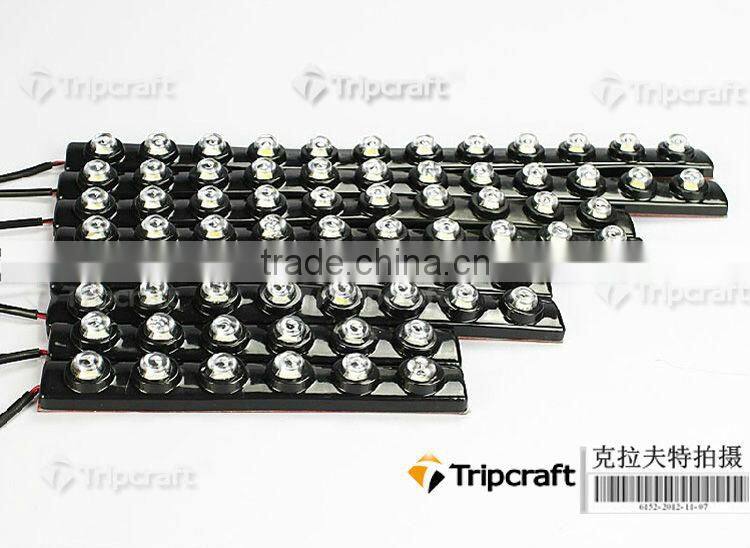 New 2X Car DIY 6 LED DRL Daytime Running Light Lamp Bar Soft Head Car Light Super White