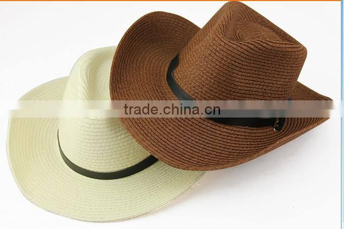 Custom printed funny cowboy hat pattern with leather band