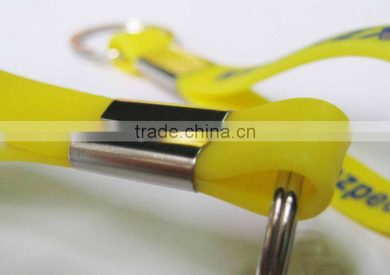 Hot sale concave logo silicone bracelet keychain, silicone wristband keyring
