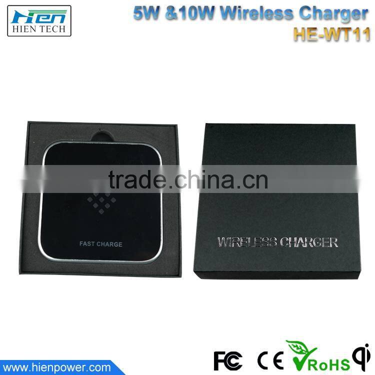 Wholesale for samsung galaxy S7 mobile ultra thin qi wireless charger fast charger