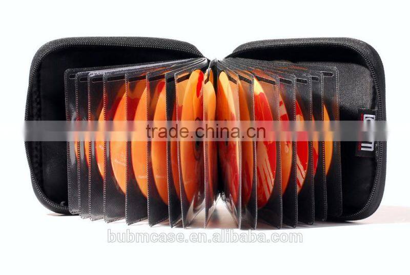 Fashion Blue 32 Capacity PU Leather Cover CD Case DVD Case Car Disc Case