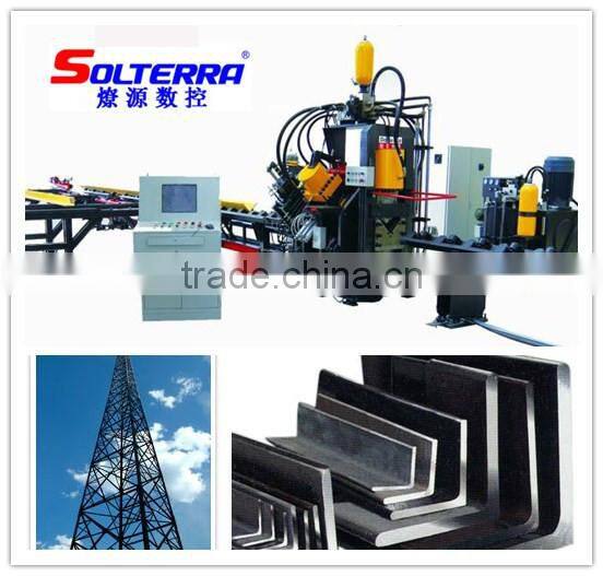 CNC Angle Punching, Marking & shearing Line for angle steel marking/punching/cutting