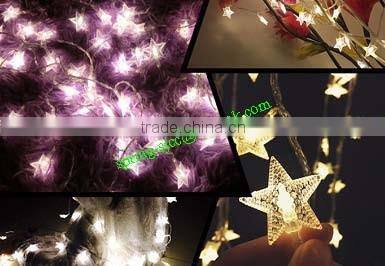 Decoration transparent five-pointed star LED string lingt for festival