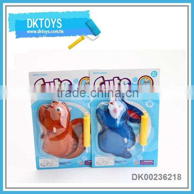 Inflatable wind up animal used in water and land