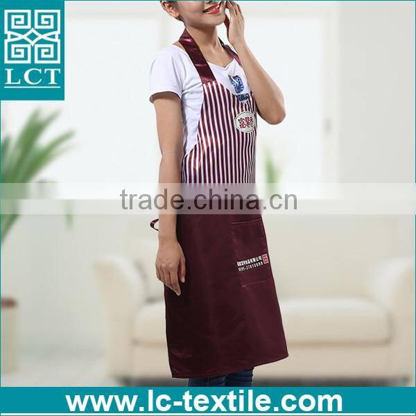 custom cheap waitress uniform ladies bartender polyester satin apron
