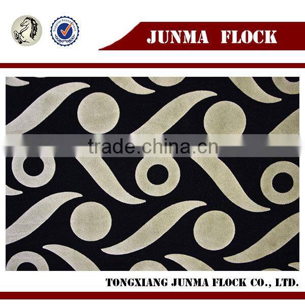 Green stripped pattern Manufacturer China Textile flock on flock fabric aisadi home textile