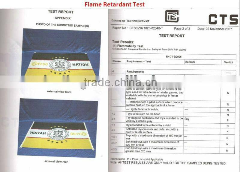 Custom wall flag with adjustable angle bracket