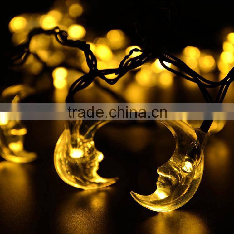 20ft 30 LED Moon String Solar Led Light or Outdoor, Gardens, Homes, Wedding, Christmas Party