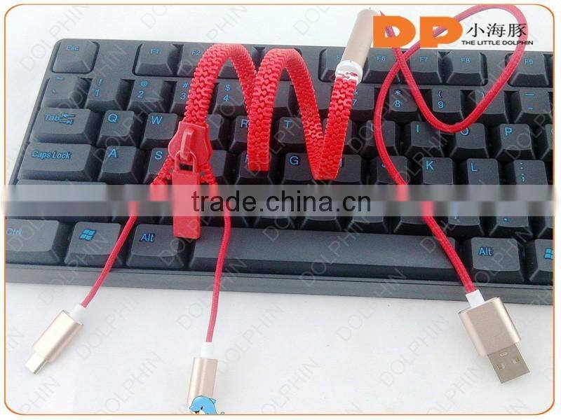 custom logo on usb cable speed charge date zipper cable for phone ,mp3mp4