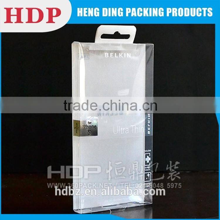 OEM clear plastic packaging box for cell phone accessories