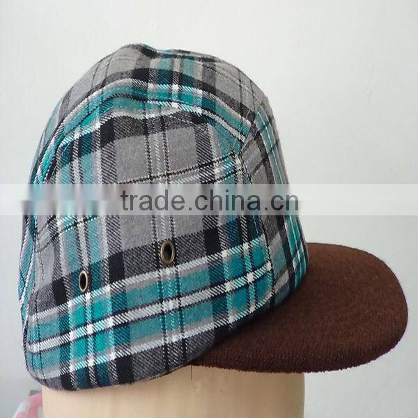 Very used gray Chroma check 5 panel camp cap hat Multiple Gingham 5 panel caps