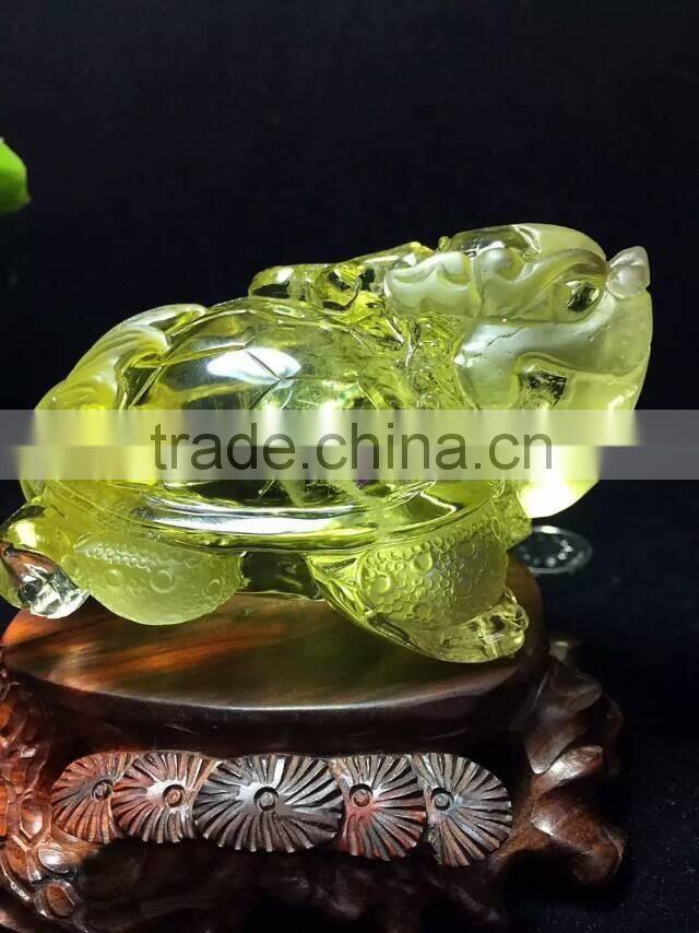 Hot sale business gift Nature citrine crystal dragon turtle