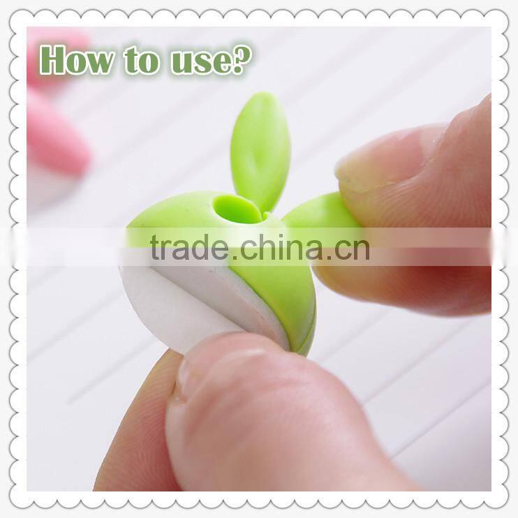 Wholesale eco-friendly silicone mini cable winder for mouse/earphone