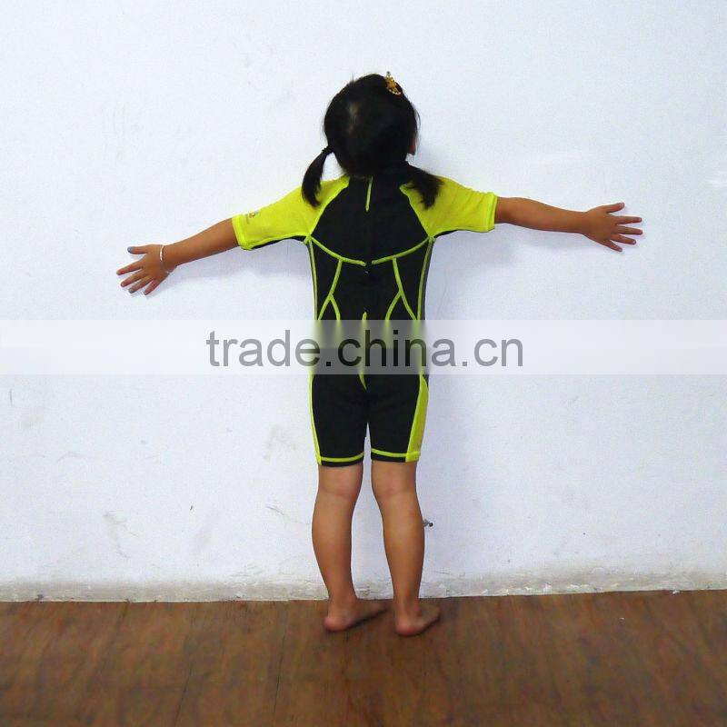 Custom UV50+ kids lycra rash guard with back zipper