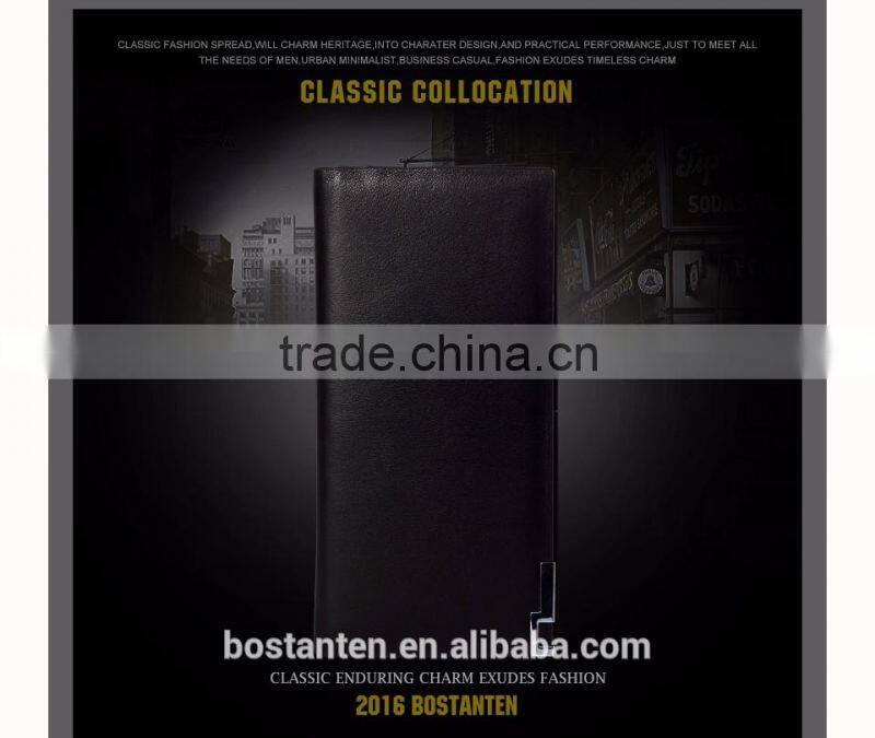 large men long purse wallet clutch bag leather black color