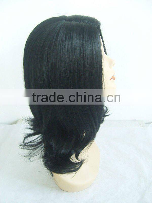Elegant Synthetic Black Wigs For White Women