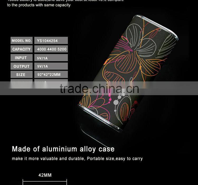 Thanksgiving day gift polymer battery custome painting usb power bank 4400 mah for philips