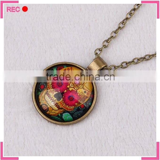 Personalized necklace wholesale, Clown pattern pendent necklace
