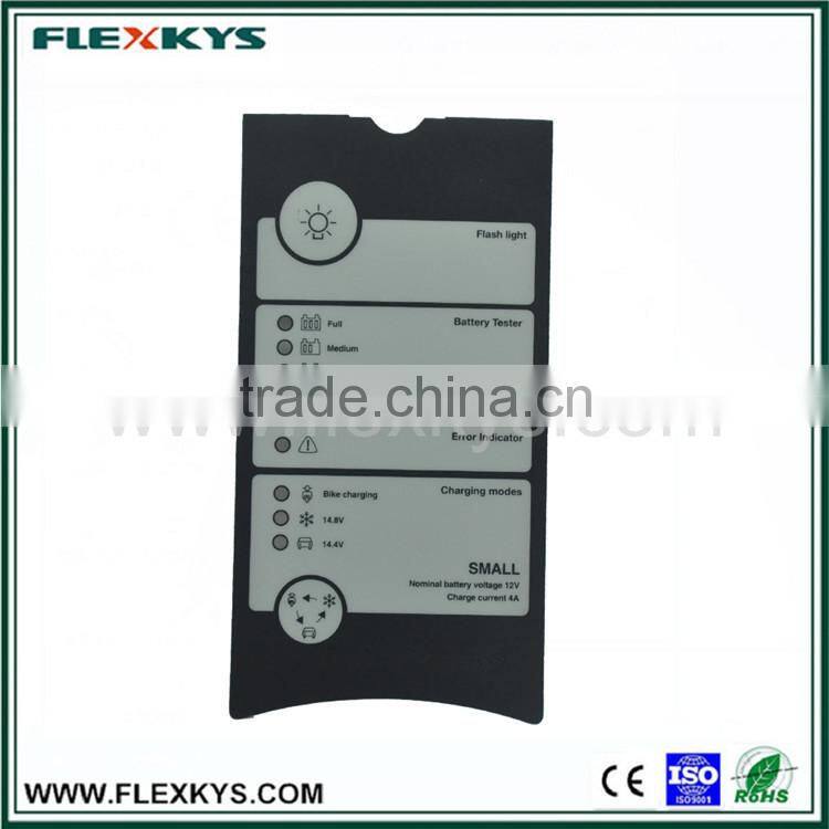 Factory exported directly Membrane Label with LED Lights Display Window for Battery Charger