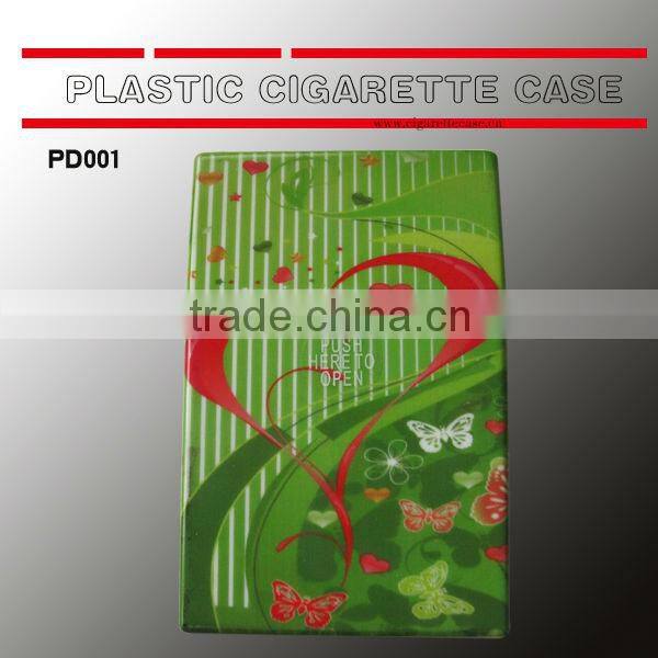 Hot sell new design heart style plastic cigarette case/box/holder for 85mm cigarettes pack