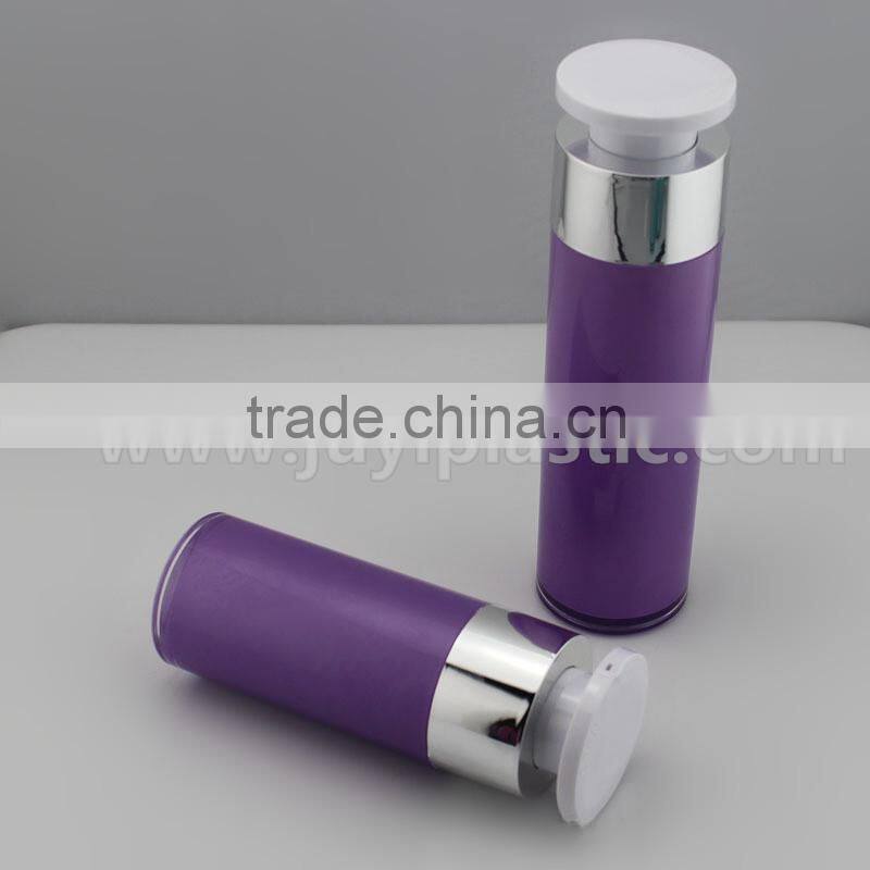 New style high quality round cosmetic airless pump bottle acrylic bottle for personal care
