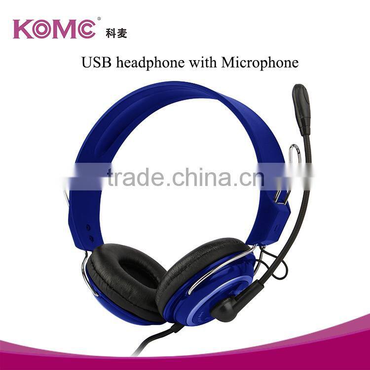 New Design Stereo Wired USB Headphone with Mic