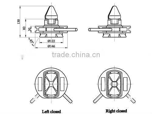 Hot dip galvanized casting steel marine Dovetail twistlock