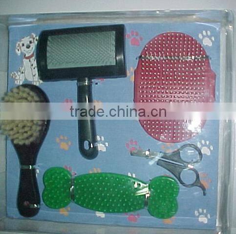 Pet supply pet grooming set cheap comb brush kit
