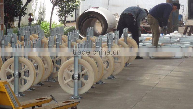 3 Sheave 660mm diameter Stringing Pulley Block for Pilot Wire rope